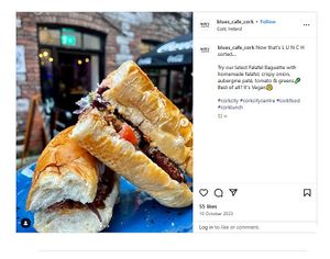  at Blue's Cafe in Cork