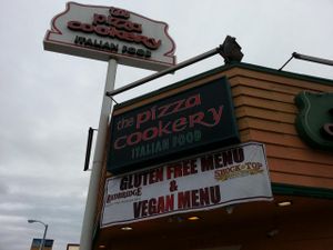 Outside at The Pizza Cookery in Encino