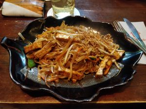 Vegan Pad Thai with tofu at Thai-Viet Street Food Imbiss in Cologne