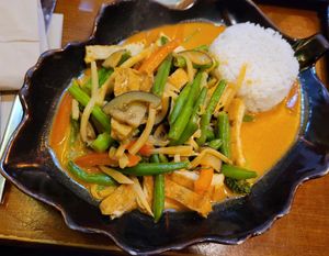 Rotes Curry mit Kokosmilch und Tofu at Thai-Viet Street Food Imbiss in Cologne