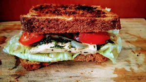 tofu sandwich at Cafe Kitsch in Panajachel