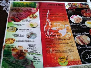 menu at Cafe Kitsch in Panajachel