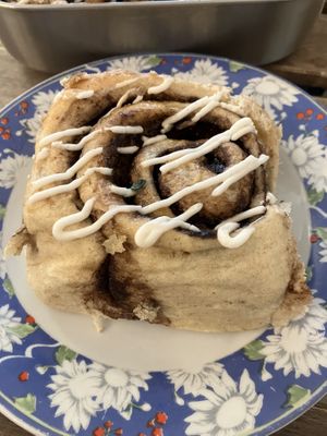 Cinnamon bun  at C+ Bakery in Berlin