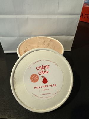 Pear icecream 🤤  at Crème de la Crop in Herndon
