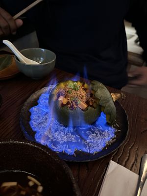 Pumpkin mapo tofu - it’s on fire… (first) (then it’s not lol)  at Pusu - 璞素 in Brooklyn