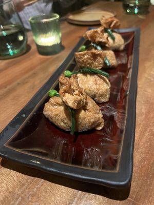 Stuffed tofu pouches  at Pusu - 璞素 in Brooklyn