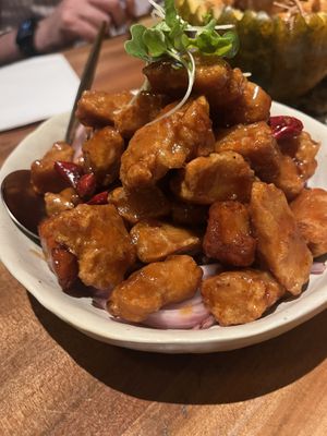 General Tso’s chicken  at Pusu - 璞素 in Brooklyn