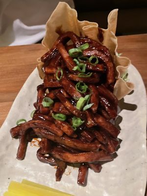 Shredded pork pancakes  at Pusu - 璞素 in Brooklyn