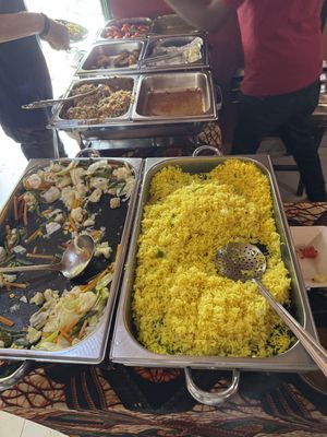 Most dishes are vegan but the last 2 at the end have meat  at Borneo Indonesian Restaurant  in Kigali