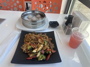 Sensational got the stir fried ramen 3 vegan meats chicken and beef pork and the mini soup buns all amazing will be coming back when i come through GA  at VeGreen Noodle   in Buford