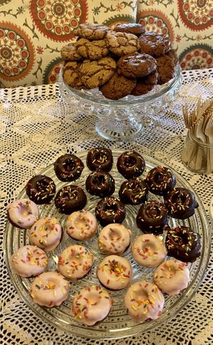 (FYI - Our serving platters)  at Yvonne's Vegan Kitchen in Pasadena