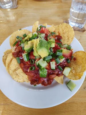 Vegan nachos at The Happy Frog in Coffs Harbour