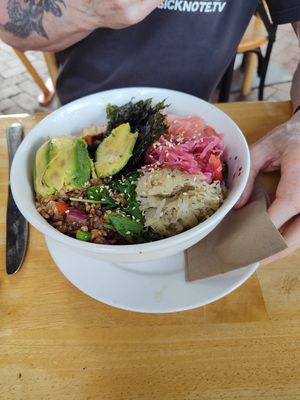 Sushi bowl at The Happy Frog in Coffs Harbour
