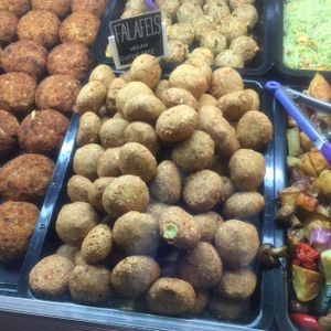 falafel balls, quinoa balls, salads and more - eat in or take away at The Happy Frog in Coffs Harbour