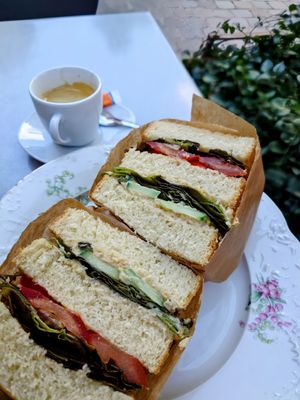 Vegan club sandwich. at À Tantôt in Rouen