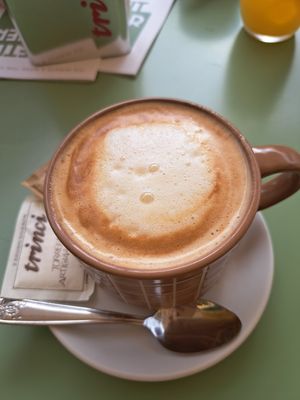 Koffie met soja at O' Petit Corner in Menton