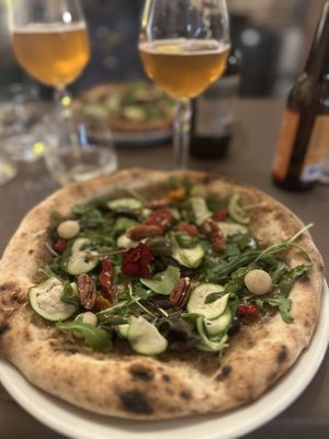 The vegan pizzaa  at Re al Quadrato in Montepulciano