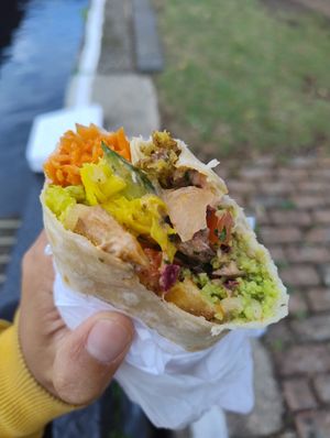 Fresh, juicy and sumptuous: the falafel wrap at Nur Falafel in East London