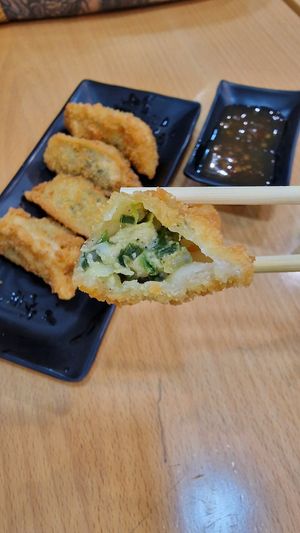 Fried dumplings at Vegan Sushi House  in Lisbon