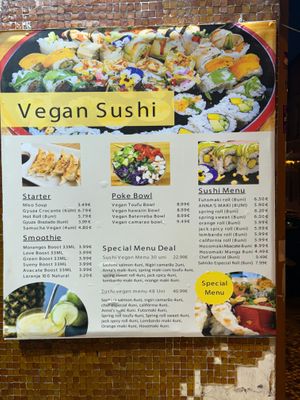 Mini-Menu at Vegan Sushi House  in Lisbon