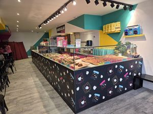 Interior at Unregular Pizza - 37th St in New York City