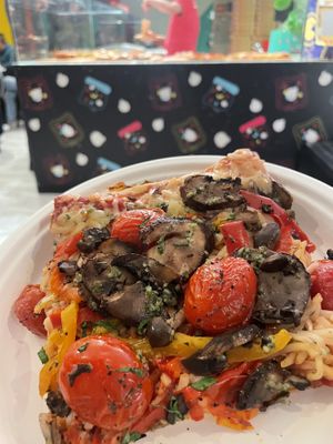 Mushroom slice  at Unregular Pizza - 37th St in New York City