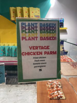 Vegan parm available   at Unregular Pizza - 37th St in New York City