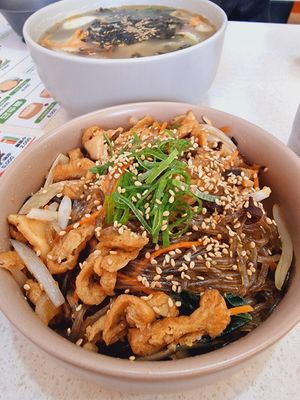 Tofu japchae at Bibibim in Busan