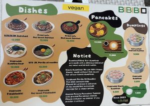 A whole vegan menu!  at Bibibim in Busan