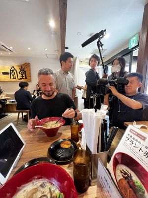 They did us and interview for the new plant based ramen   at Ippudo in Kanazawa