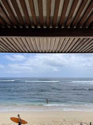 View from the table   at Jimmy Beach Cafe in Tabanan