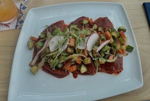   at Hugo's in Houston