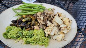 Vegetable platter at Backstreet Cafe in Houston