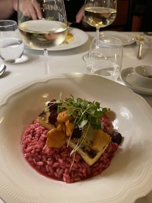 Vegan risotto with tofu  at Elite in Helsinki