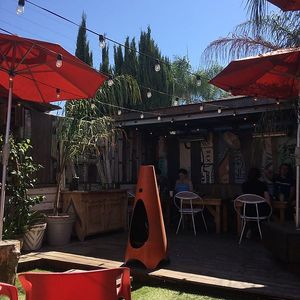 Back patio   at Cafecito Organico  in Los Angeles