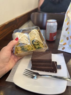 Vegan cake very rich but really tasty   at Breka Bakery & Café - Davie in Vancouver