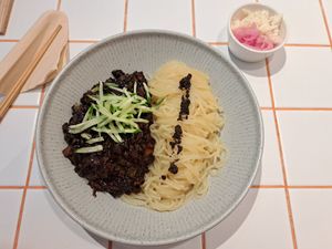 Black bean sauce noodles with truffle paste at You Are What You Eat in Seoul