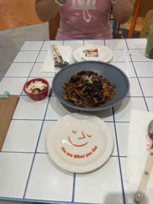 fusion jajjangmyeon pasta  at You Are What You Eat in Seoul