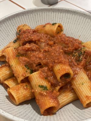 Rigatoni with tomato sauce. Ask w/out cheese   at You Are What You Eat in Seoul
