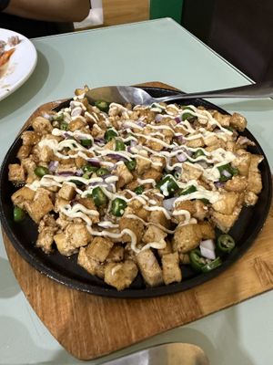 Tofu sisig  at Greens Vegan Hub in Cebu