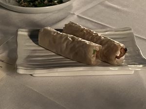 Baked "Crab Cake" hand roll (from the taste menu)  at Shojin - Culver City in Culver City