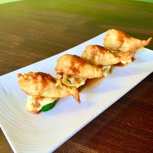 Golden Zucchini Blossoms at Shojin - Culver City in Culver City