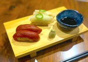 Zuke "Maguro" Nigiri & "Hamachi" Jalapeno at Shojin - Culver City in Culver City