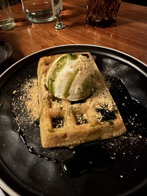 Choc matcha waffle!  at Shojin - Culver City in Culver City