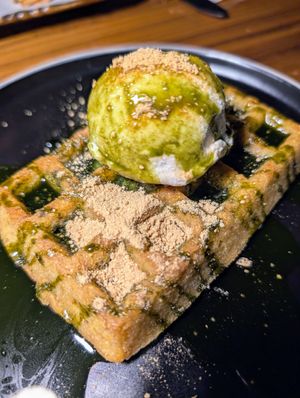 Matcha waffle 😋 at Shojin - Culver City in Culver City