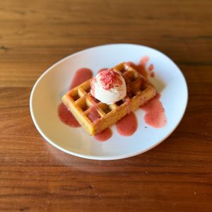 SEASONAL SPECIAL | Sakura Strawberry Waffle at Shojin - Culver City in Culver City