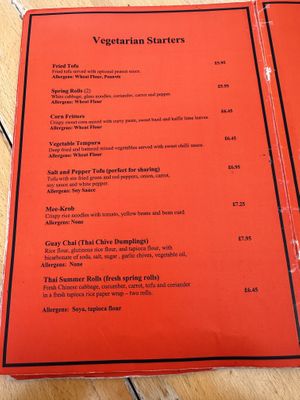 Was told dishes can be made vegan  at Thai Street Food in Worthing