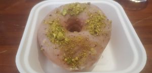 Pistachio donut at Kilted Donut in Edinburgh
