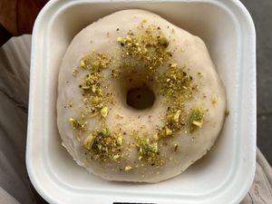 Pistacchio donutts  at Kilted Donut in Edinburgh