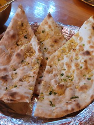 Garlic naan - kinda dry and thin at Ahaara Veda Indian in Koh Phangan